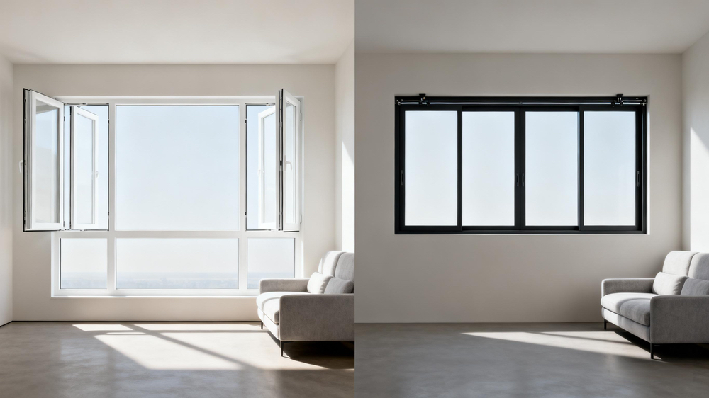 horizontal sliding aluminium windows