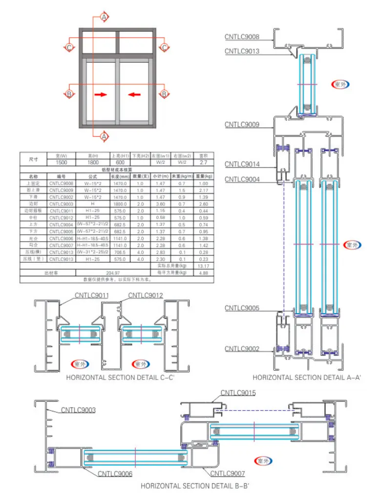 Horizontal Sliding Window