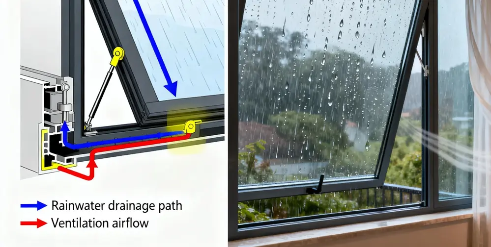 top hung outward window top hung outward window