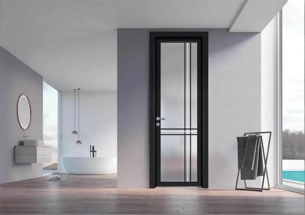 aluminum glass swing door