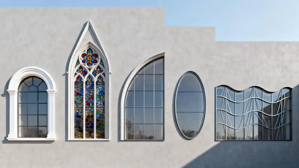 arched aluminum windows
