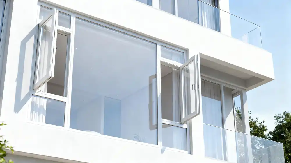 White UPVC Casement Windows