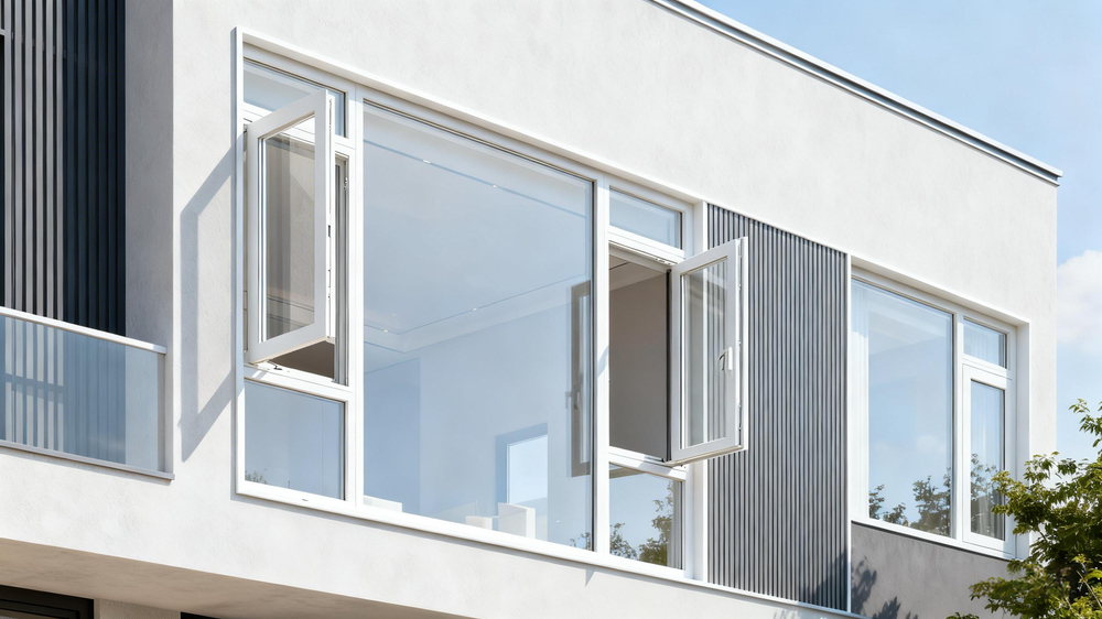 White UPVC Casement Windows