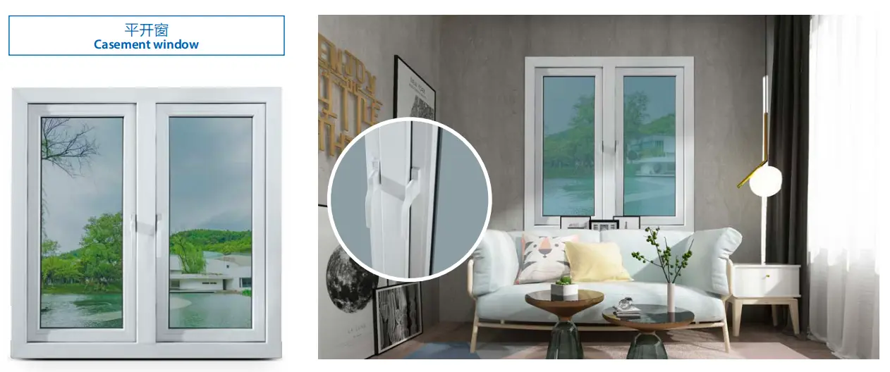 White UPVC Casement Windows